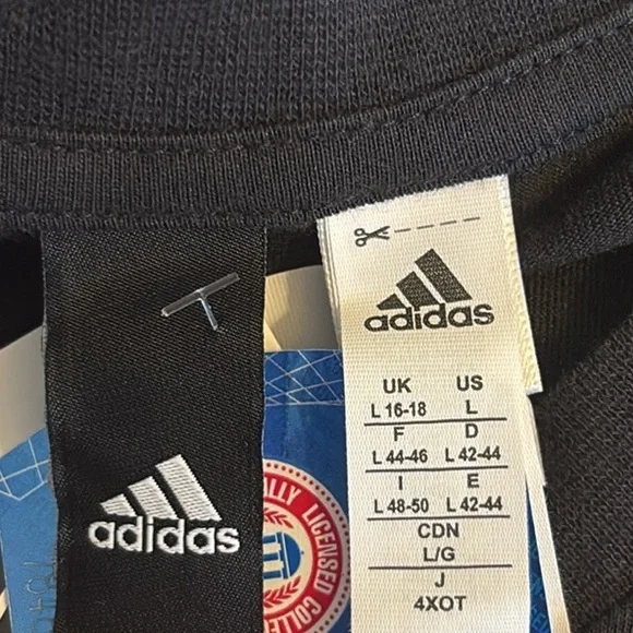 NWT [adidas] Kansas Jayhawks NCAA Tie-Dye Graphic Short-Sleeve T-Shirt Women’s L - Picture 9 of 10